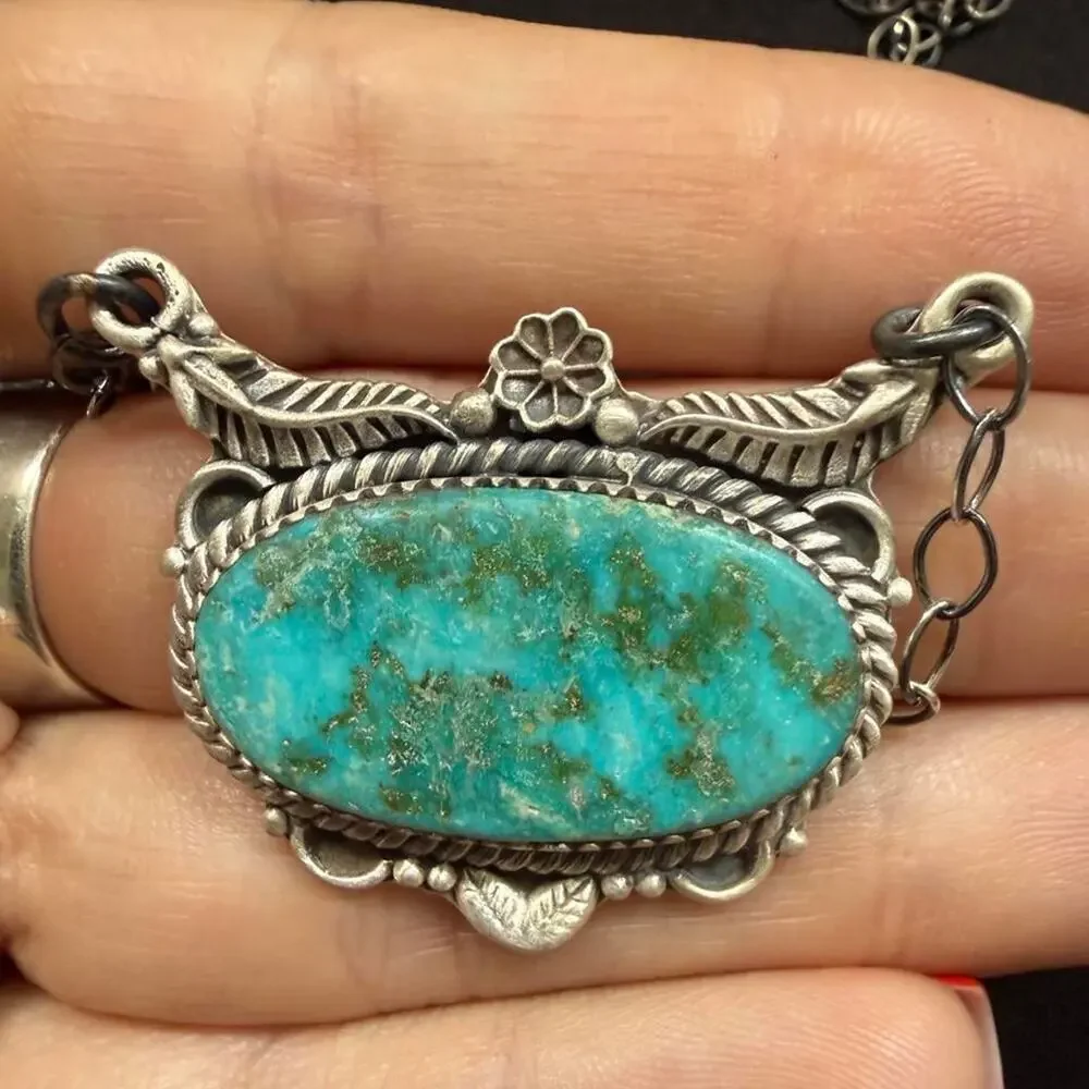 Stunning handmade catalina turquoise necklace
